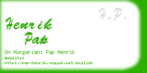 henrik pap business card